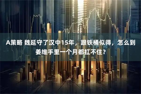 A策略 魏延守了汉中15年，跟铁桶似得，怎么到姜维手里一个月都扛不住？